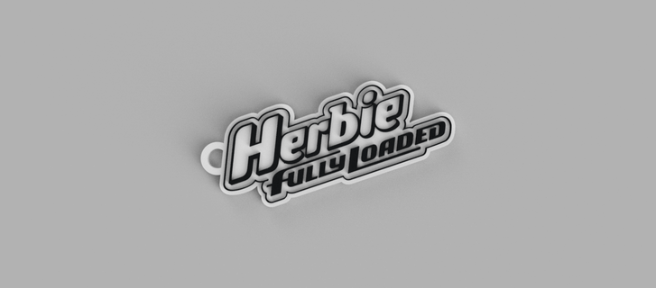 Herbie tamamen yüklendi film logo anahtarlık kolye küpe 3d print model - Mito3D