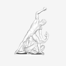 hercules fight achelous metamorphosed into snake louvre paris art le muse du museum france 3d print model - Mito3D