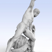 Hércules lucha doloroso metamorfoseado serpiente lumbrera París 3d print model - Mito3D