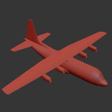 simple hércules rc semi escala 132 c-130 129 cm de envergadura varios modelo avión 3d print model - Mito3D