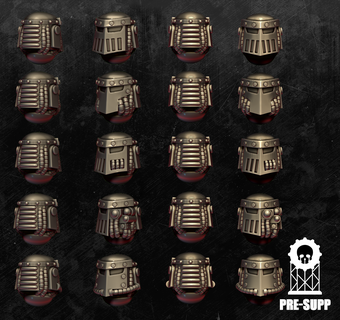 heresia capacetes 30k bits espaço marinho Horus legião capacete armaduras mk3 mk2 mk4 mk5 mk6 ferro mãos 3d print model - Mito3D