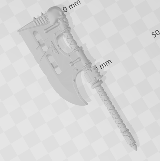 heretical axes 1 18 scale custom space marine axe 118 3d print model - Mito3D