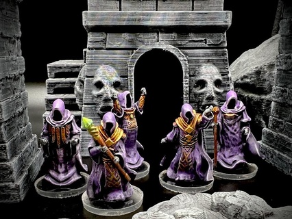 hermetic guild questing gorgon 28mm 30mm 32mm crux dnd miniature dungeons dragons fantasy mage mages miniatures roleplaying rpg tabletop gaming ttrpg wargames wargaming wizard wizards toy 3d print model - Mito3D