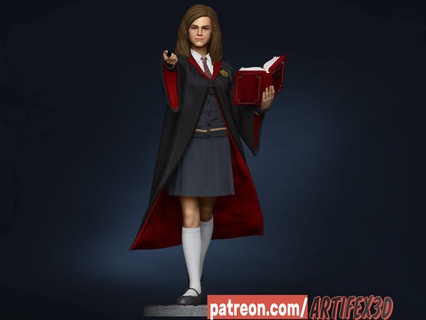 hermione granger harry potter rony weasley snape voldemort hogwarts base book magic sorcery wizard gryffindor ravenclaw hufflepuff 3d print model - Mito3D