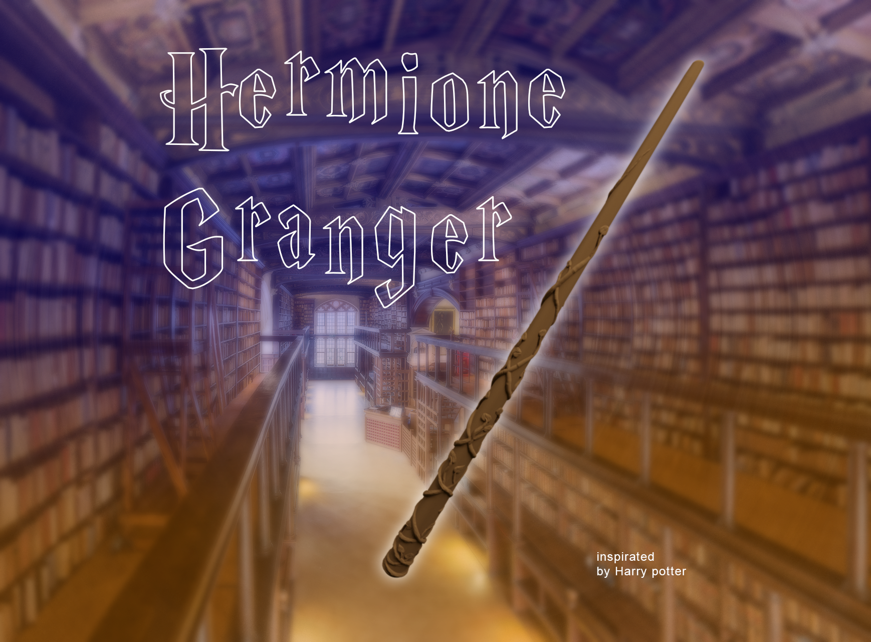 Hermione Granger baguette magique inspiré harry potier magie 3D print model - Mito3D