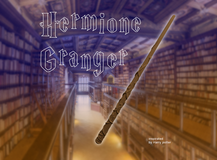 Hermione Granger varinha inspirado atormentar oleiro Magia 3d print model - Mito3D