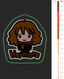 Hermione porte clés harry potier cadeau souvenir stl format accessoire décoration 3d print model - Mito3D