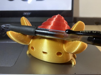 eremita caranguejo caneta suporte escrivaninha escritório 3d print model - Mito3D
