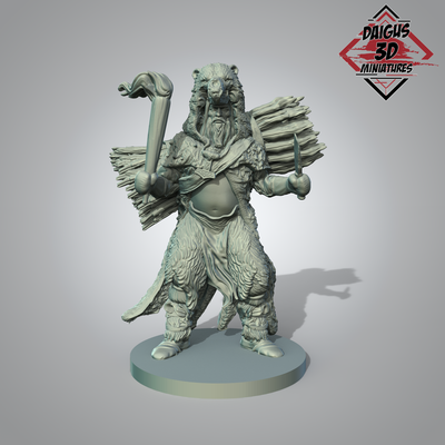 eremita norvegese cacciatore gioco zombidi arte giocattolo miniatura giochi guerra serie re berserker fantasia medievale cavaliere 3d print model - Mito3D