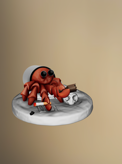 hermit rager - crab d&d nonsense Game dungeons and dragons one shots doodles humor 3d print model - Mito3D