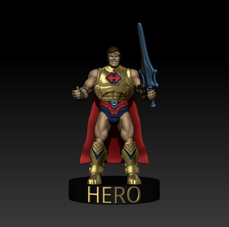 héroe hombre motu man maestros universo 3d print model - Mito3D