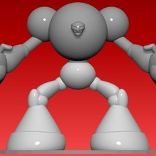 herói elementar lama bola figura arte 3d print model - Mito3D