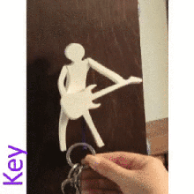 hero key holder guitar rock 3d print model - Mito3D