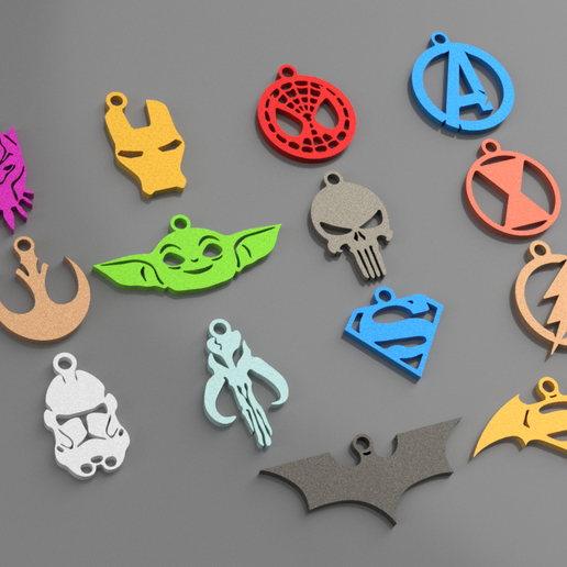 hero keychain 3D print model - Mito3D