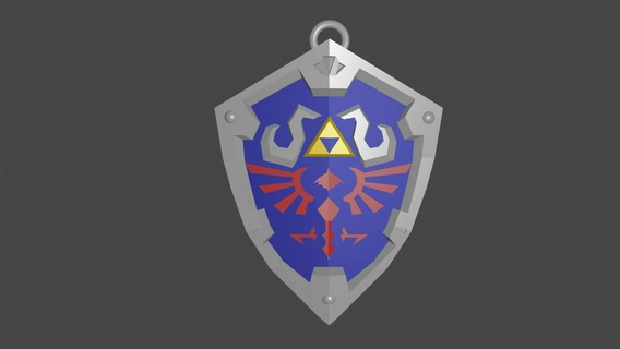 hero shield key ring Game legend of zelda link sword weapons figures keychain pendant garment 3d print model - Mito3D