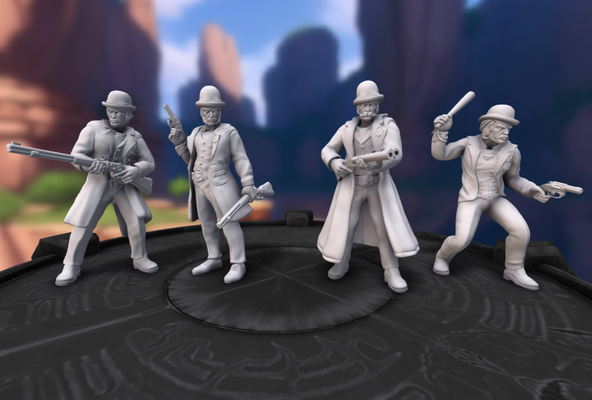 herodcape national detectives game custom heroscape detective dnd gaming heroes miniature pinkertons sleuth tabletop wargaming wild west toy game toys playset accessories 3d print model - Mito3D