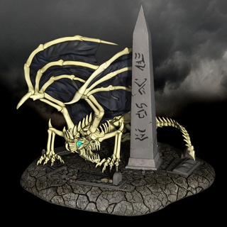 héros 3 OS dragon enterrement sol Jeu squelette heroes3 nécropole obélisque mâchoire ailes fantaisie homm lézard effrayant 3d print model - Mito3D