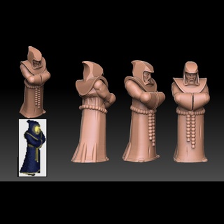 heroes might magic 3 zealot Game monk priest mage magician wizard sorcerer fanatic cultist homm3 medieval fantasy dwelling unit conjurer 3d print model - Mito3D