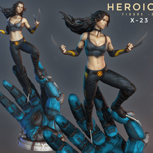 heroicas figura 2 x23 3d impresión modelo maravilla mujer héroe estatua glotón base centinela X Men 3d print model - Mito3D