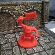 heroquest orc cleaver circle base games 3d print model - Mito3D