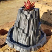 heroscape rock plantador a casa contentores 3d print model - Mito3D