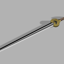 Herugrim rei Theoden senhor argolas espada fantasia Rohan 3d print model - Mito3D