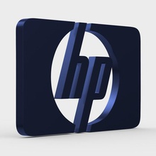 hewlett packard logotipo a moda boutique marca roupas o design modelo loja store emblema modelos símbolo luxo os acessórios tendência logotipe pc de telefone imprimir printable 3d print model - Mito3D