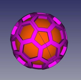 hex ball 3d print model - Mito3D