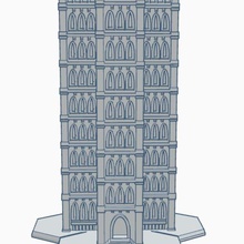 maleficio establecido gótico edificio 28 juego battletech 6mm terreno 3d print model - Mito3D