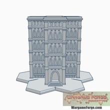 verhexen basierend gotisch Gebäude 4 Spiel Battletech 6mm Terrain 3d print model - Mito3D