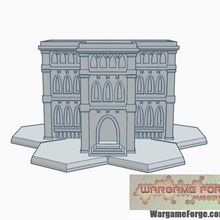 verhexen basierend gotisch Gebäude 6 Spiel Battletech 6mm Terrain 3d print model - Mito3D