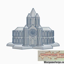 altıgen dayalı gotik katedral oyun Battletech 6mm arazi 3d print model - Mito3D