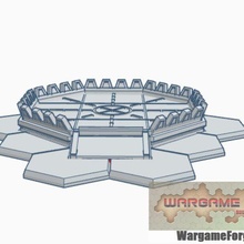 maleficio establecido militar aterrizaje almohadilla juego battletech 6mm terreno 3d print model - Mito3D