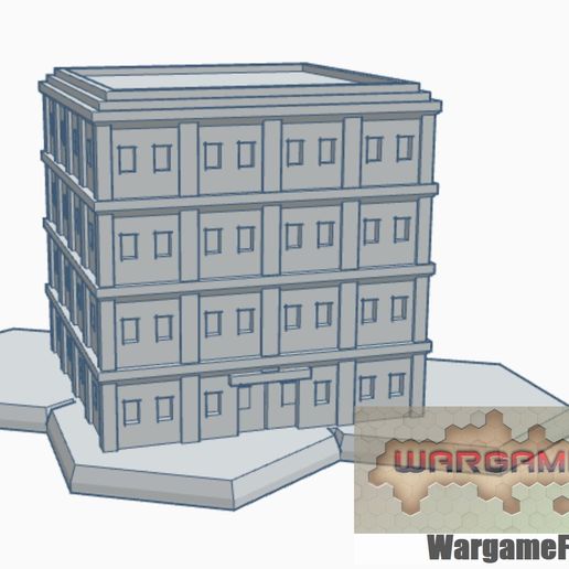 maleficio establecido moderno edificio 1 juego battletech 6mm terreno 3D print model - Mito3D