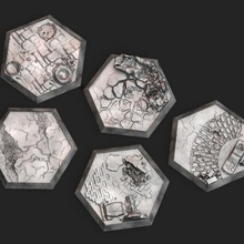 hexadécimal bases Urbain guerre hexagones miniatures wargaming hexbase Battletech table 3d print model - Mito3D