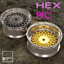 hex bbs roda conjunto rc borda diecast miniatura 1 24 64 hotwheels carro modelo pneu personalizadas Rueda 18 rádio 3d print model - Mito3D