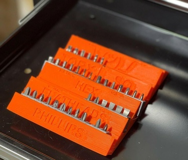 hexadécimal bit tiroir organisateur morceaux chauffeur outil main outils organiser prise espace rangement boîte DIY 3d print model - Mito3D