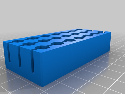 esadecimale po titolare supporto no2 7x3 personalizzato attrezzo titolari scatole 3d print model - Mito3D