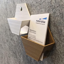 hex business card holder tiles home office organiser pinboard tile hexagon desk organizer 3d print model - Mito3D