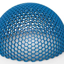 hex dome buildings_structures 3d print model - Mito3D