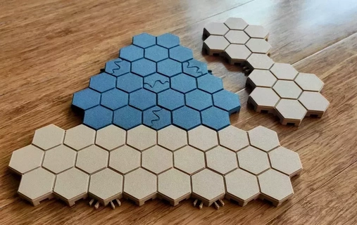 hex jogos base azulejos 125 adequado battletech escalável hexágono hexagonal 3d terreno 3d print model - Mito3D