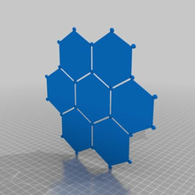 hexadécimal grille modèle vaisseau spatial table Jeu jeu 3d print model - Mito3D