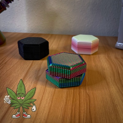 hex grinder hexagon modern design geometric spice precision crafted hextech herb shredder magnetic closure unique shape gripease texture hexagoncraft collection innovative grinding hexgrip user-friendly kitchen essentials hexagonal crusher hexprinted 3d print model - Mito3D