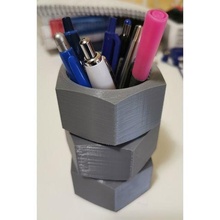 hex nut pen holder nuts desk organizer office cool 3d print model - Mito3D
