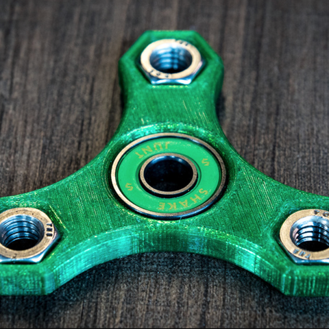 hex nut spinner game 3D print model - Mito3D