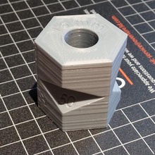 hex prisma blocco di taratura strumento Stampa 3d prove test esagono la calibrazione angolo 3d print model - Mito3D