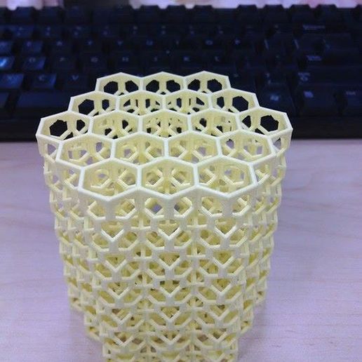 hex bandeja hexágono favo mel caneta suporte Holdler 3D print model - Mito3D