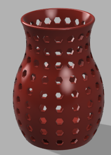 hexadécimal vase art fleurs 3d print model - Mito3D