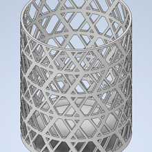 Hexa geometrisch Bleistift Tasse Halter Unterstützung Stift Hexagon Design 3d print model - Mito3D