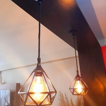 hexa redondo colgante pendiente lámpara luminaria techo moderno atención 3d print model - Mito3D
